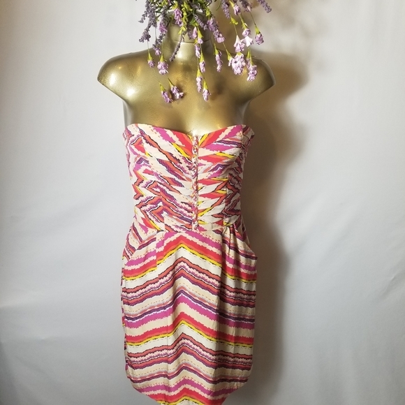 charlie jade Dresses & Skirts - CHARLIE JADE SILK STRAPLESS DRESS.